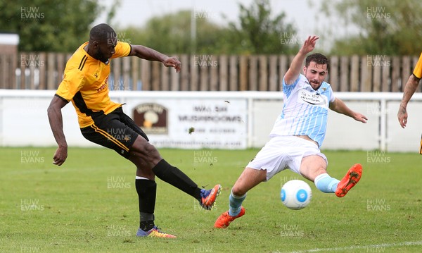 220717 - Gloucester City v Newport County - Pre Season Friendly - Frank Nouble of Newport County scores a goal