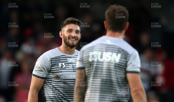 230818 - Gloucester Rugby v Dragons - Pre Season Friendly - Owen Williams of Gloucester during the warm up