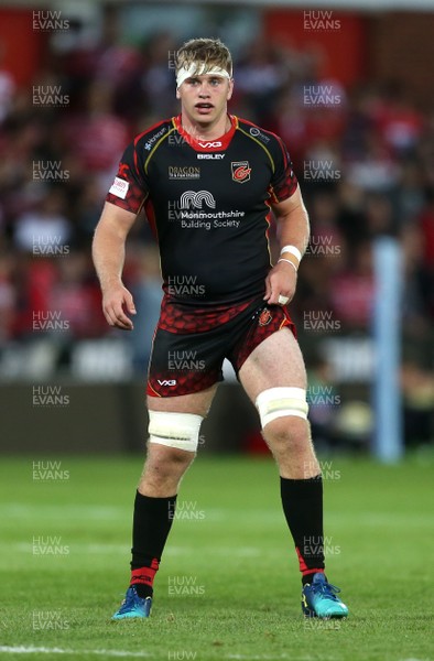 230818 - Gloucester Rugby v Dragons - Pre Season Friendly - Aaron Wainwright of Dragons