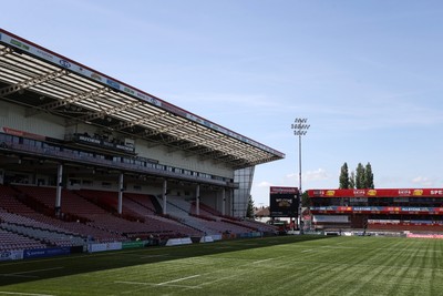 270425 - Gloucester Rugby v Exeter Chiefs - Premiership - General View of Kingsholm Stadium
