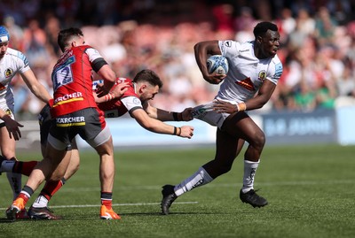 270425 - Gloucester Rugby v Exeter Chiefs - Premiership - Paul Brown-Bampoe of Exeter Chiefs makes a break