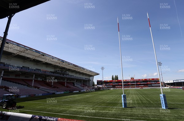 270425 - Gloucester Rugby v Exeter Chiefs - Premiership - General View of Kingsholm Stadium