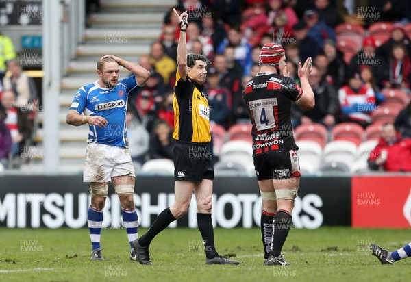 090416 - Gloucester v Newport Gwent Dragons - European Rugby Challenge Cup Quarter Final - Referee Pascal Gauzere