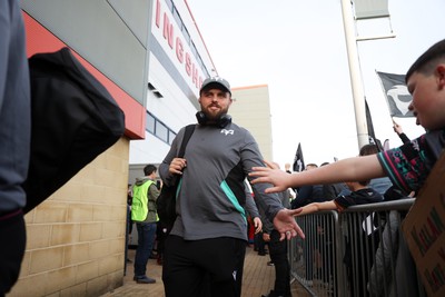 120424 - Gloucester v Ospreys - European Challenge Cup Quarter Final - Nicky Smith of Ospreys arrives at the stadium