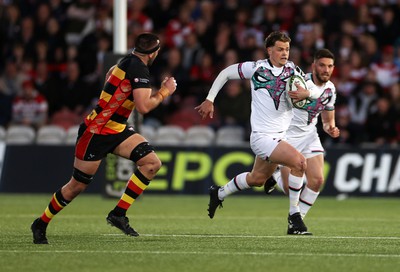 120424 - Gloucester v Ospreys - European Challenge Cup Quarter Final - Jack Walsh of Ospreys makes a break to set a up a try for Keelan Giles