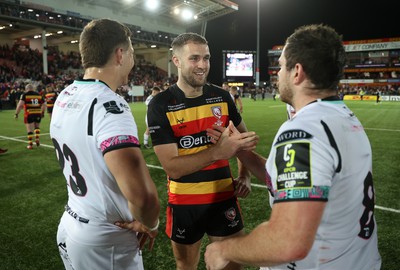 120424 - Gloucester v Ospreys - European Challenge Cup Quarter Final - Max Llewellyn of Gloucester at full time