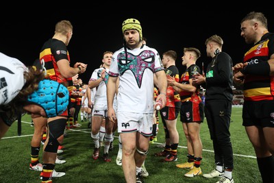 120424 - Gloucester v Ospreys - European Challenge Cup Quarter Final - Harri Deaves of Ospreys at full time