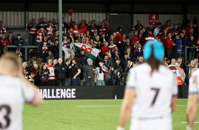 120424 - Gloucester v Ospreys - European Challenge Cup Quarter Final - Ospreys fans at full time