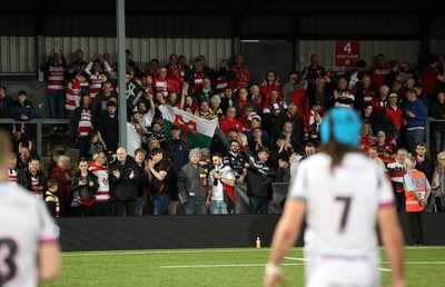 120424 - Gloucester v Ospreys - European Challenge Cup Quarter Final - Ospreys fans at full time