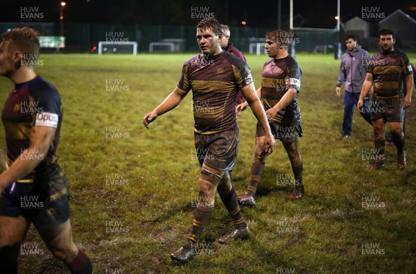 220917 - Glynneath RFC v Cardiff Met - WRU National Championship - Aled Ward of Cardiff Met walks off the field