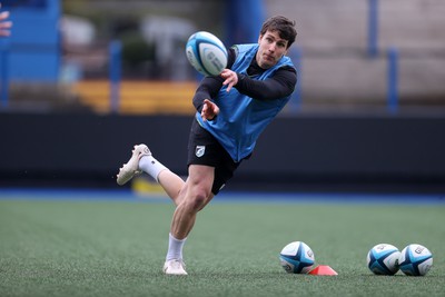 080424 - Picture shows new Cardiff Rugby signing Gonzalo Bertranou in training today