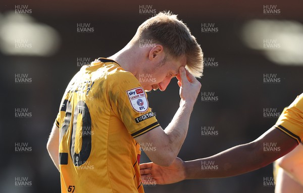 060424 - Grimsby Town v Newport County - Sky Bet League 2 - Harry Charsley of Newport County miserable at the end of the match