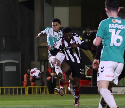 070323 - Grimsby Town v Newport County - Sky Bet League 2 - Priestley Farquharson of Newport County scores the 1st Newport goal