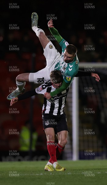 070323 - Grimsby Town v Newport County - Sky Bet League 2 - Matt Baker of Newport County and George Lloyd of Grimsby Town