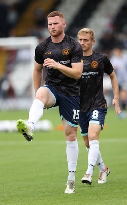 160825 - Grimsby Town v Newport County - Sky Bet League 2 - Lee Jenkins of Newport and Matthew Smith of Newport