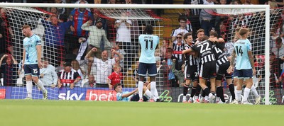 160825 - Grimsby Town v Newport County - Sky Bet League 2 - Dejection as Grimsby score in added time at the end of the match as Grimsby celebrate their win