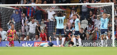 160825 - Grimsby Town v Newport County - Sky Bet League 2 - Dejection as Grimsby score in added time at the end of the match