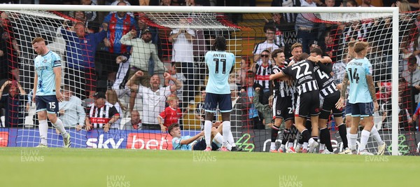 160825 - Grimsby Town v Newport County - Sky Bet League 2 - Dejection as Grimsby score in added time at the end of the match as Grimsby celebrate their win