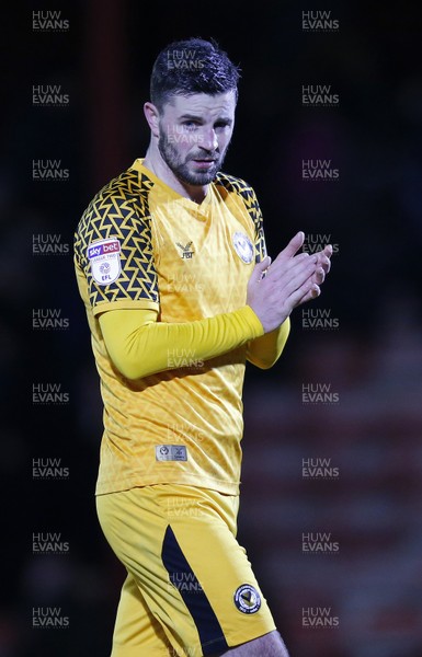 250220 - Grimsby Town v Newport County - Sky Bet League 2 - Padraig Amond of Newport County