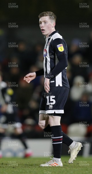 250220 - Grimsby Town v Newport County - Sky Bet League 2 - Harry Clifton of Grimsby Town