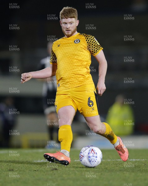 250220 - Grimsby Town v Newport County - Sky Bet League 2 - Dale Gorman of Newport County