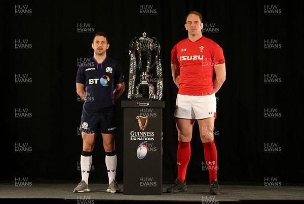230119 - Guinness 6 Nations Launch at the Hurlingham Club - Scotland Captain Greig Laidlaw and Wales Captain Alun Wyn Jones