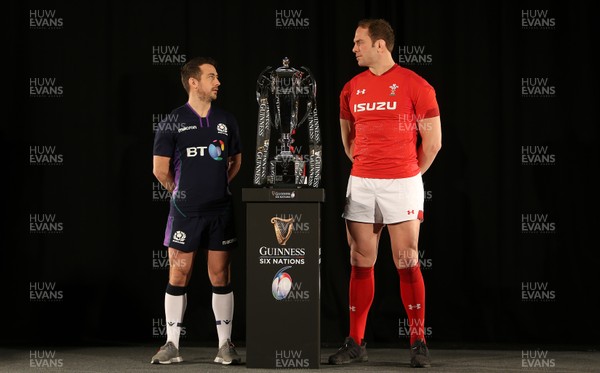 230119 - Guinness 6 Nations Launch at the Hurlingham Club - Scotland Captain Greig Laidlaw and Wales Captain Alun Wyn Jones