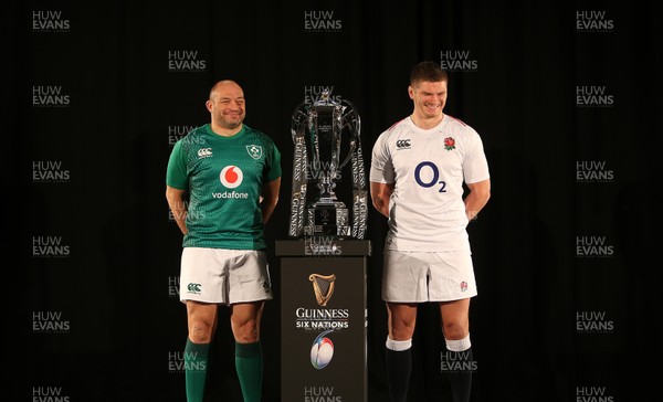 230119 - Guinness 6 Nations Launch at the Hurlingham Club - Rory Best of Ireland and Owen Farrell of England