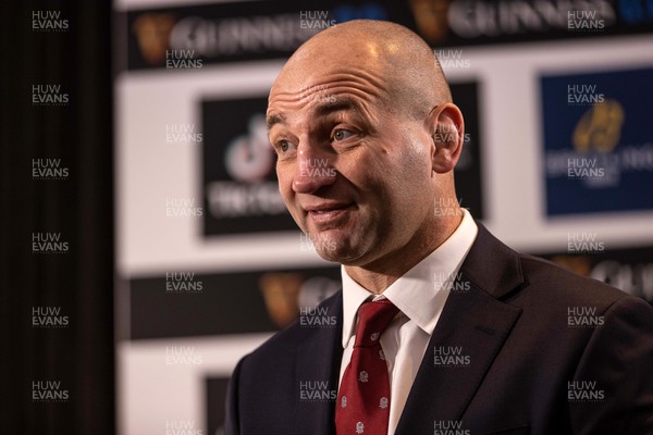 230123 - Guinness 6 Nations Launch at County Hall, London - England Head Coach Steve Borthwick speaks to the media