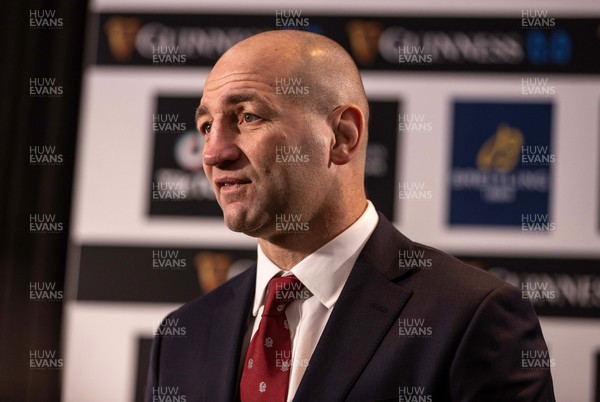 230123 - Guinness 6 Nations Launch at County Hall, London - England Head Coach Steve Borthwick speaks to the media