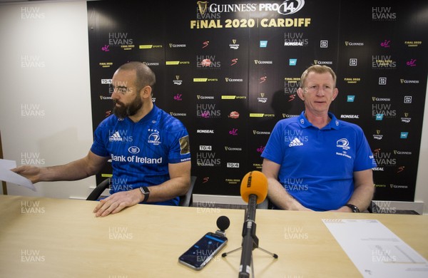 271119 - Guinness PRO14 Media Day - Cardiff City Stadium - Leinster's Scott Fardy and Leo Cullen
