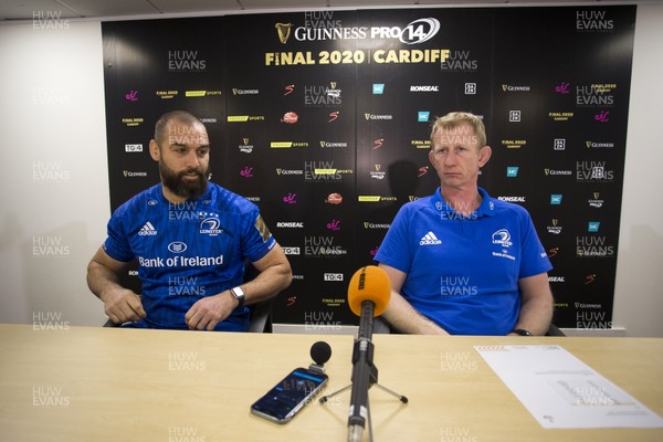 271119 - Guinness PRO14 Media Day - Cardiff City Stadium - Leinster's Scott Fardy and Leo Cullen