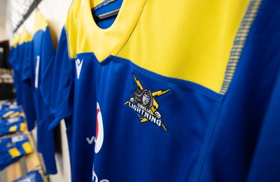 010124 - Gwalia Lightning v Brython Thunder, Celtic Challenge - Gwalia Lightning shirt hangs in the changing room ahead of the match