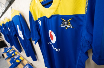 010124 - Gwalia Lightning v Brython Thunder, Celtic Challenge - Gwalia Lightning shirt hangs in the changing room ahead of the match