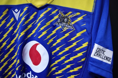 271225 - Gwalia Lightning v Brython Thunder, Celtic Challenge - Gwalia Lightning shirt hangs in the changing room ahead of the match