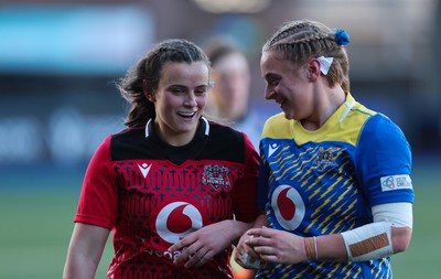 271225 - Gwalia Lightning v Brython Thunder, Celtic Challenge - Branwen Metcalfe of Brython Thunder and Tilly Vucaj of Gwalia Lightning