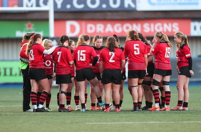 271225 - Gwalia Lightning v Brython Thunder, Celtic Challenge - Brython Thunder huddle up during a break in play
