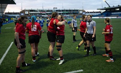 271225 - Gwalia Lightning v Brython Thunder, Celtic Challenge - Brython Thunder players at the end of the match