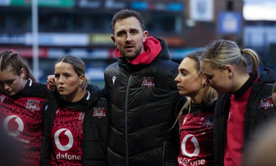 271225 - Gwalia Lightning v Brython Thunder, Celtic Challenge - Brython Thunder head coach Ashley Beck at the end of the match