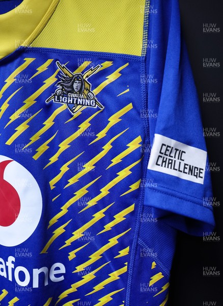 271225 - Gwalia Lightning v Brython Thunder, Celtic Challenge - Gwalia Lightning shirt hangs in the changing room ahead of the match