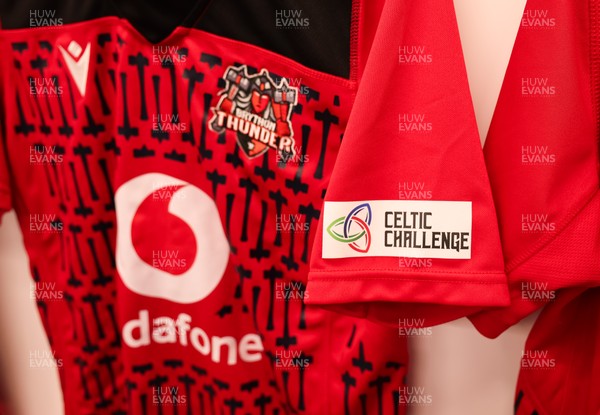 271225 - Gwalia Lightning v Brython Thunder, Celtic Challenge - Brython Thunder shirts hangs in the changing room ahead of the match