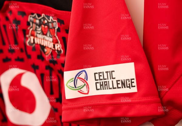 271225 - Gwalia Lightning v Brython Thunder, Celtic Challenge - Brython Thunder shirts hangs in the changing room ahead of the match