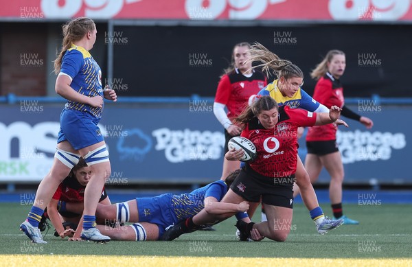 271225 - Gwalia Lightning v Brython Thunder, Celtic Challenge - Stella Orrin of Brython Thunder is tackled