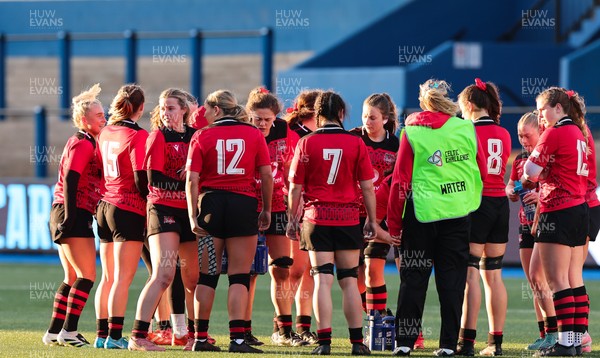271225 - Gwalia Lightning v Brython Thunder, Celtic Challenge - Brython Thunder huddle up during a break in play
