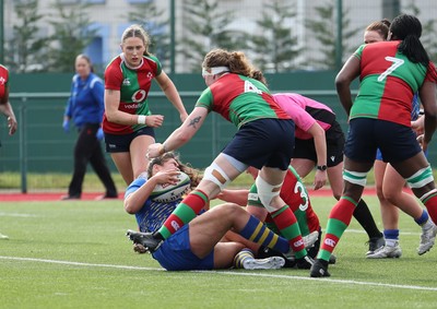 080325  Gwalia Lightning v Clovers, Celtic Challenge - Gwennan Hopkins of Gwalia Lightning powers over to score try