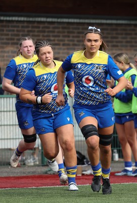 080325  Gwalia Lightning v Clovers, Celtic Challenge - Bryonie King of Gwalia Lightning leads the team out at the start of the match