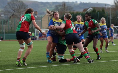 080325  Gwalia Lightning v Clovers, Celtic Challenge - Freya Bell of Gwalia Lightning powers over to score try