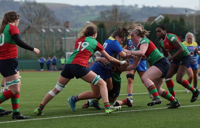 080325  Gwalia Lightning v Clovers, Celtic Challenge - Freya Bell of Gwalia Lightning powers over to score try