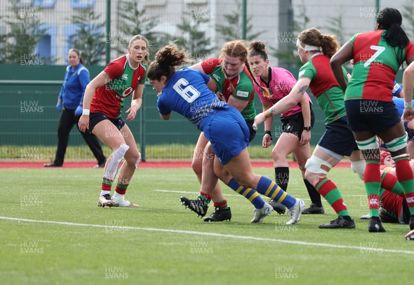 080325  Gwalia Lightning v Clovers, Celtic Challenge - Gwennan Hopkins of Gwalia Lightning powers over to score try