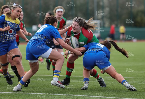 080325  Gwalia Lightning v Clovers, Celtic Challenge - Jemima Adams Verling of Clovers powers over to score try